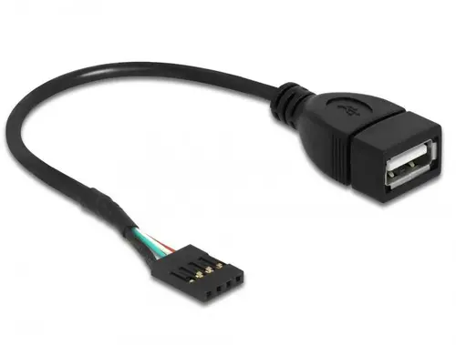 Cablu DeLock USB Pin header mamă > USB 2.0 type-A mamă, 20 cm