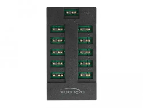 RGB хъб Delock, 10 портов ARGB LEDs, Черен - image 1