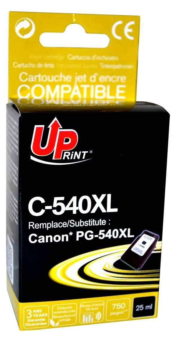 Δοχείο μελάνης Uprint PG-540XL CANON, Μαύρο