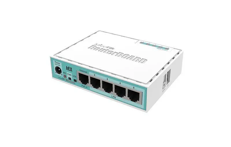 Рутер MiKrotik RB750GR3 HEX, 5 x 10/100/1000 Mbps, PoE, Бял