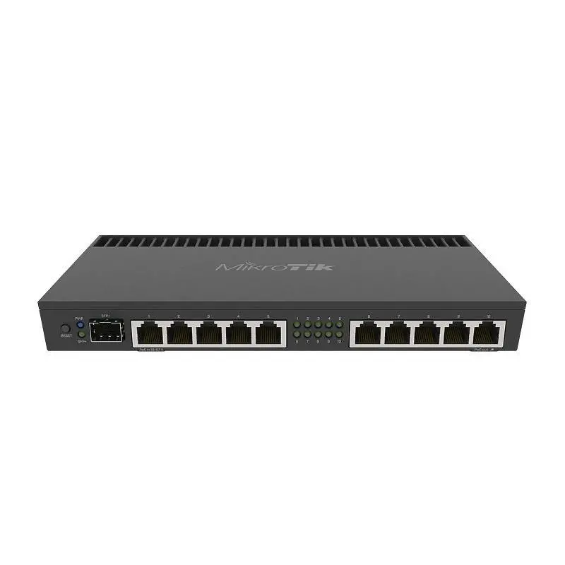 Δρομολογητής MikroTik RB4011iGS+RM, CPU 1.4GHz, 1GB, 10xGbit LAN, 1xSFP, PoE in/out 1U