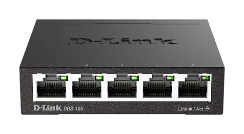 Switch D-Link DGS-105/E, 5 porturi, 10/100/1000, Gigabit, carcasă metalică - 1
