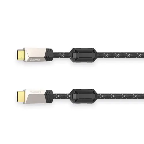 Кабел HAMA Premium, HDMI мъжко - HDMI мъжко, 1.5 м, Ферит, Позлатени конектори - image 1