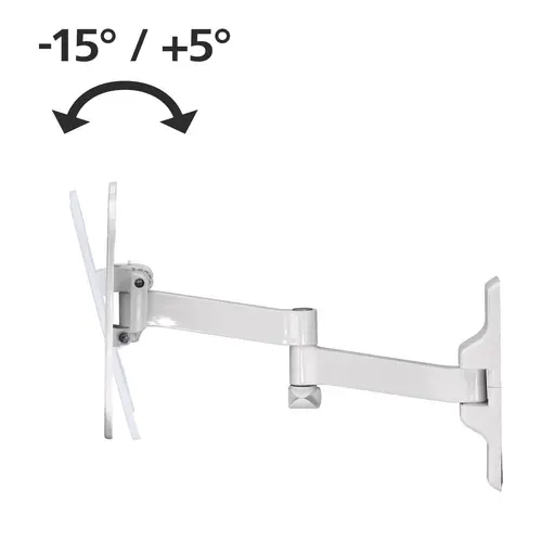 Стенна стойка за TV HAMA, Регулируема, До 19"-46", 25 кг, Бяла - image 1