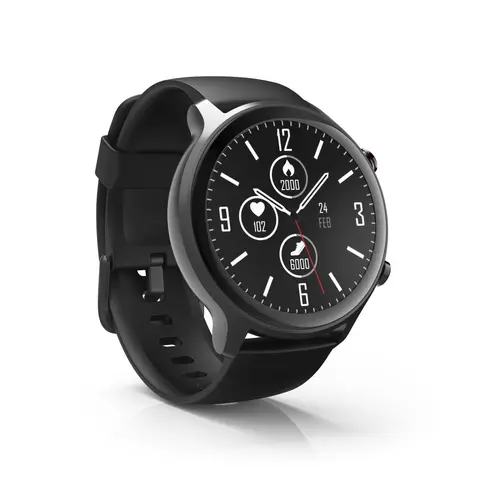 Смарт часовник Hama Fit Watch 6910, 1.28", GPS, Пулс, Кислород в къвта, Водоустойчив, Черен - image 1
