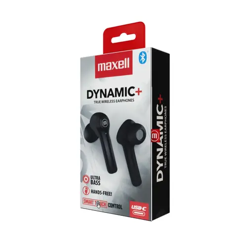Ακουστικά Bluetooth MAXELL Dynamic, Θήκη φόρτισης, True Wireless, Μαύρα - 2