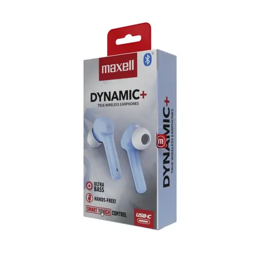Блутут слушалки с докинг кутийка MAXELL Dynamic, True Wireless, Сини - image 1