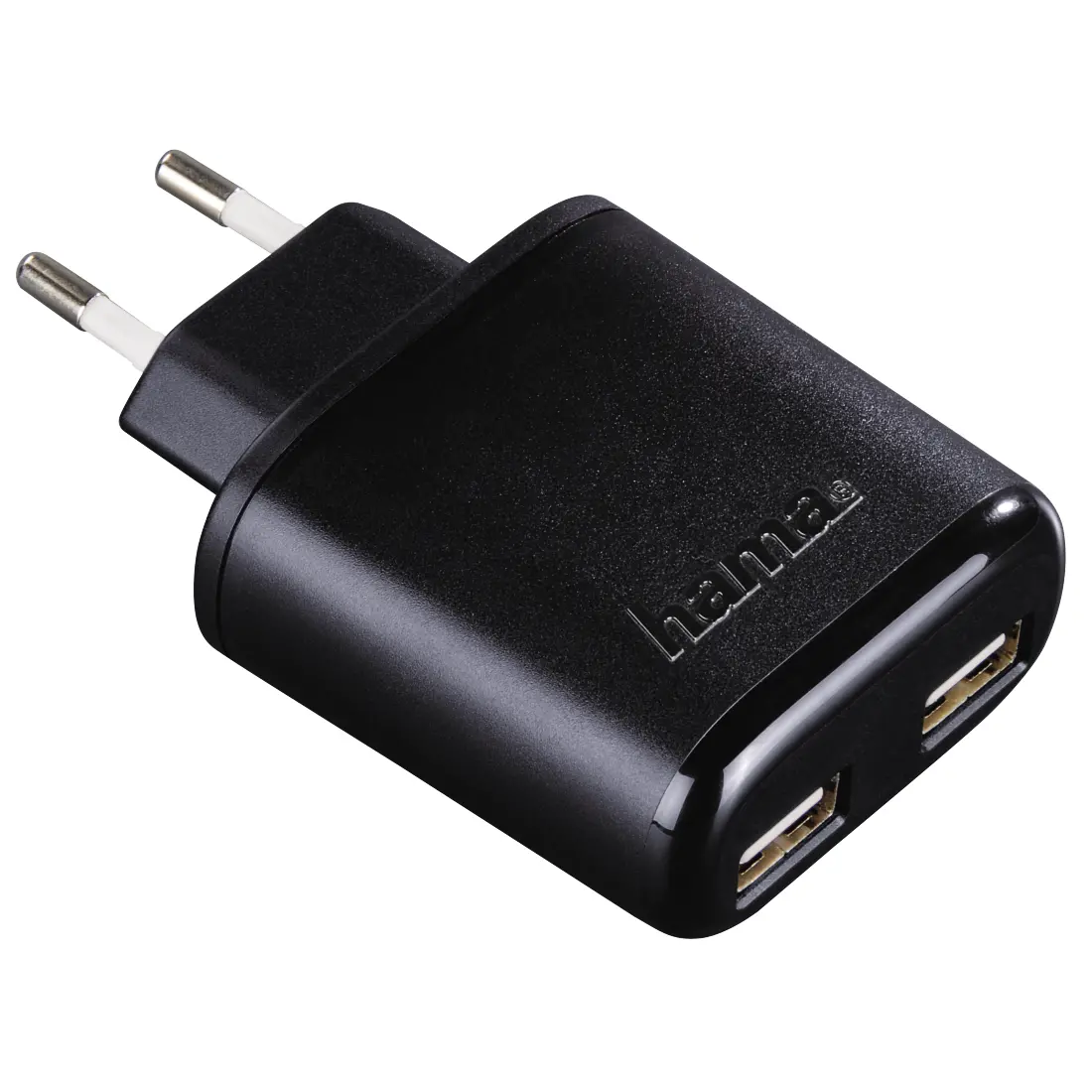 Зарядно 220V HAMA Auto-Detect 5 V/4.8 A, 2x USB, черен - image 1