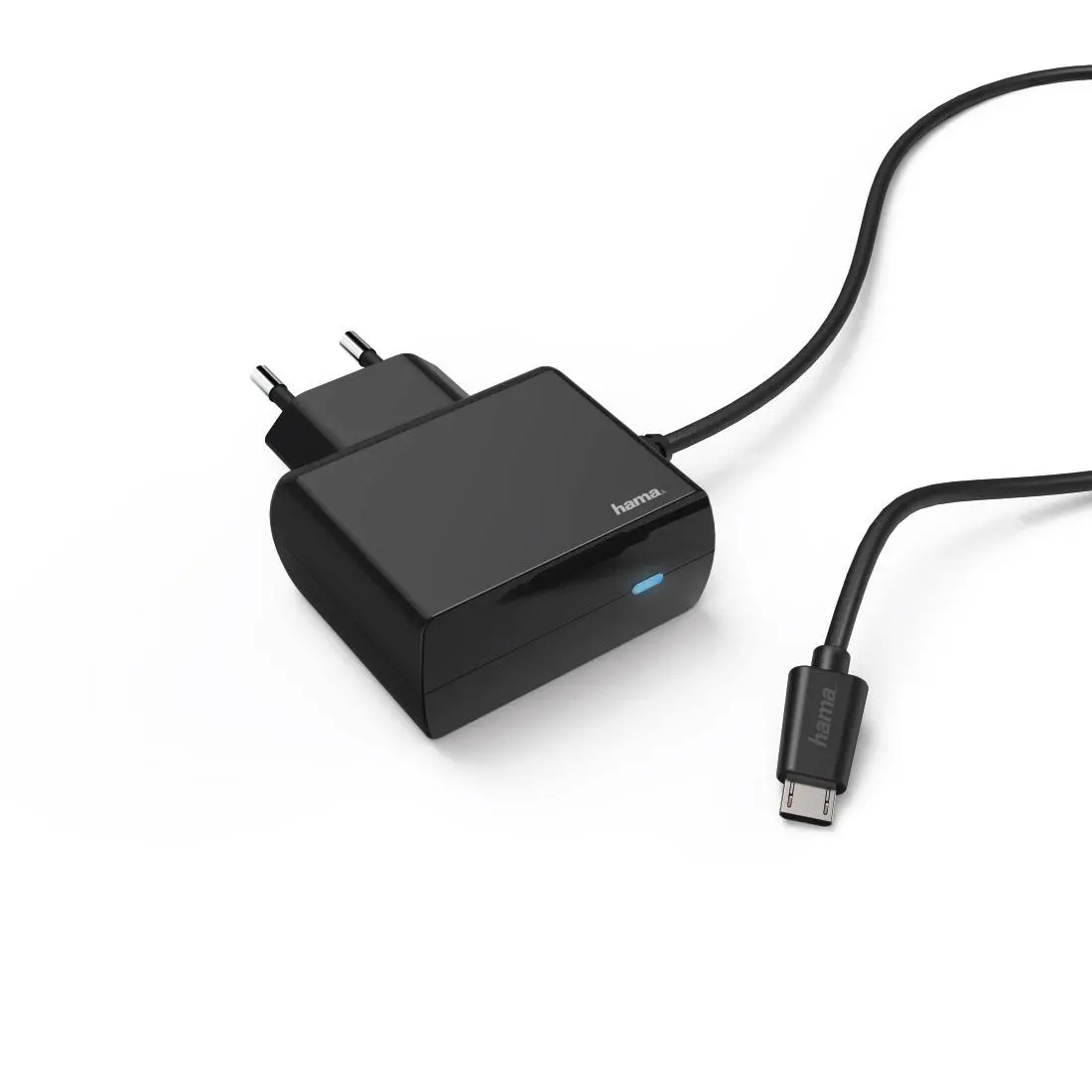 Зарядно HAMA 220V, micro USB, 2.4 A, Черен - image 1