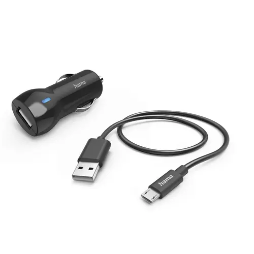 Зарядно за кола с Micro-USB кабел за зареждане, HAMA-201613 - image 1