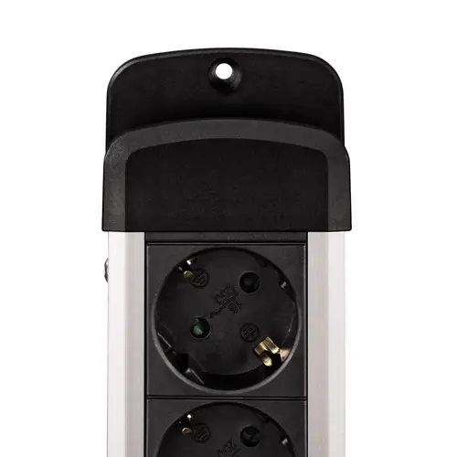 Разклонител HAMA Pro-S 60S, Алуминиев със защита, 6 гнeзда, 1.5м кабел - image 1