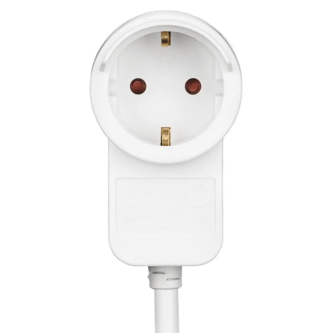 Удължителен кабел HAMA Powerplug, Шуко мъжко, Шуко женско, Допълнителен контакт, 3.0 m, Бял - image 3