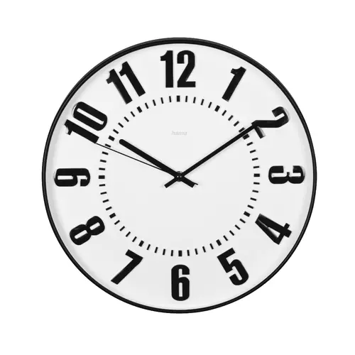 Стенен часовник HAMA "Black Digits", Тих, 35 см