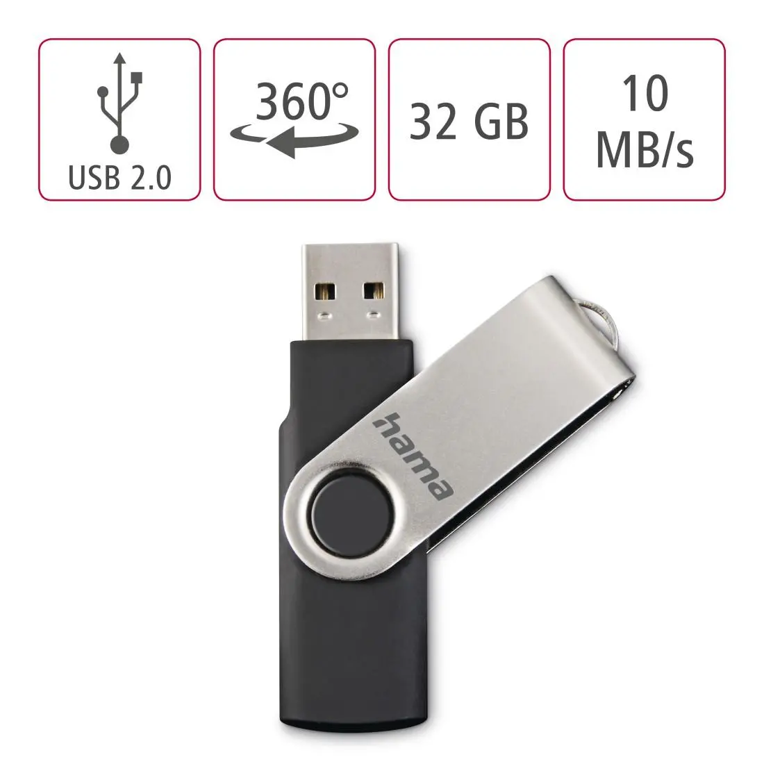USB памет Rotate, 32GB, HAMA-108029 - image 2