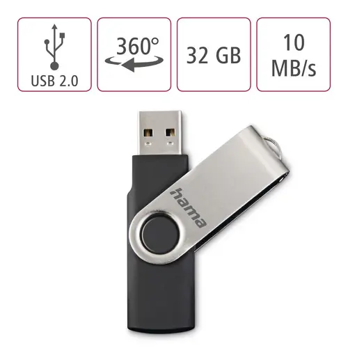 Μνήμη USB Rotate, 32GB, HAMA-108029 - 3