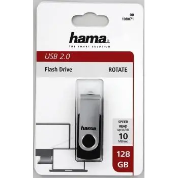 Στικάκι USB HAMA Rotate, 128GB,10 MB/s, Μαύρο - image 4