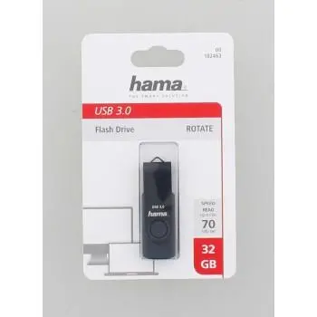 USB памет HAMA Rotate, 32GB, UBS 3.0 70 MB/s, Петролно синьо - image 3