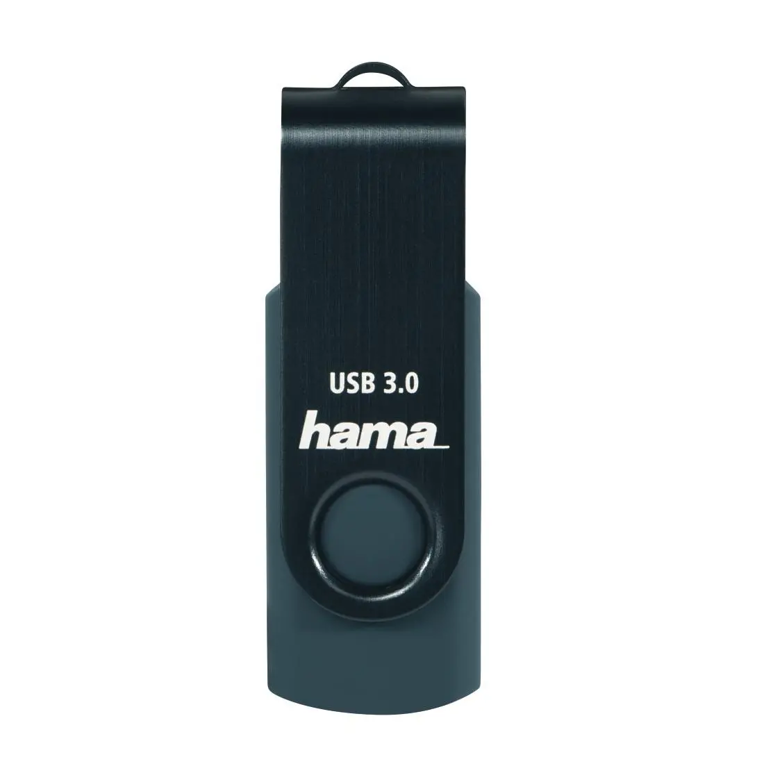 Memorie USB HAMA Rotate, 64GB, USB 3.0 70 MB/s, Albastru petrol - image 1