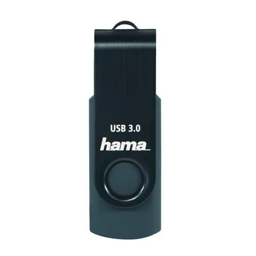USB памет HAMA Rotate, 64GB, USB 3.0 70 MB/s, Петролно синьо - image 1