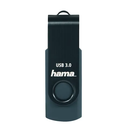 USB памет HAMA Rotate, 128GB, USB 3.0 90 MB/s, Петролно синьо - image 1