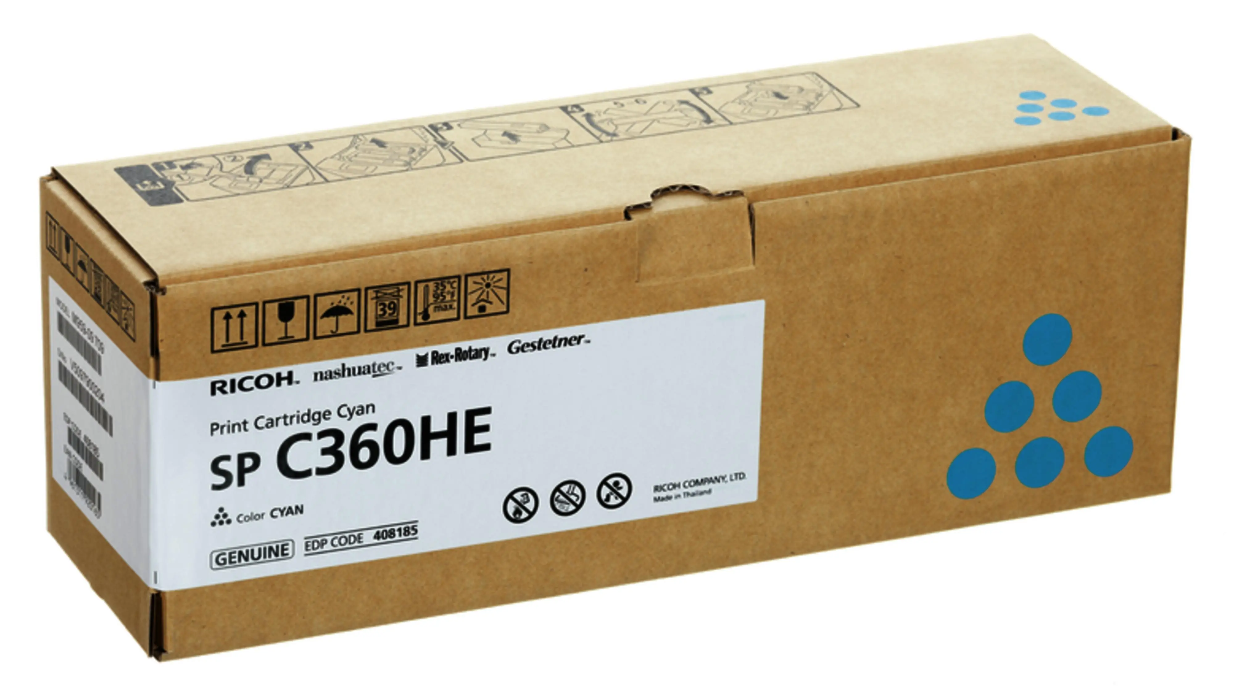 Тонер касета Ricoh SPC360HE, 5000 копия, Cyan - image 1