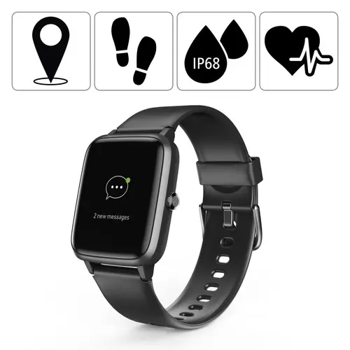 Смарт часовник Hama Fit Watch 5910, 1.3", GPS, Пулс, Крачкомер, Калории, Водоустойчив, Черен - image 3