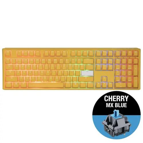 Геймърскa механична клавиатура Ducky One 3 Yellow Full-Size, Cherry MX Blue - image 1