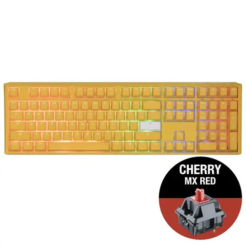 Геймърскa механична клавиатура Ducky One 3 Yellow Full-Size, Cherry MX Red - image 1
