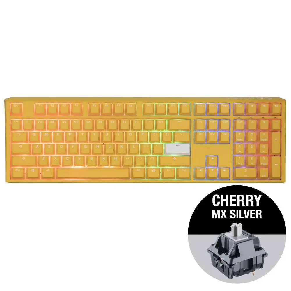 Геймърскa механична клавиатура Ducky One 3 Yellow Full-Size, Cherry MX Silver - image 1