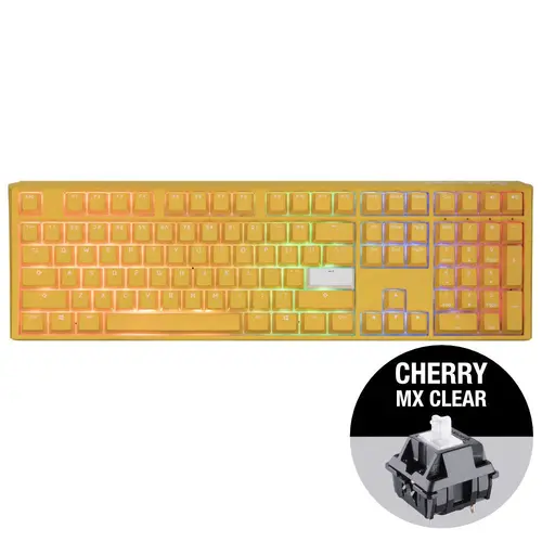 Геймърскa механична клавиатура Ducky One 3 Yellow Full-Size, Cherry MX Clear - image 1