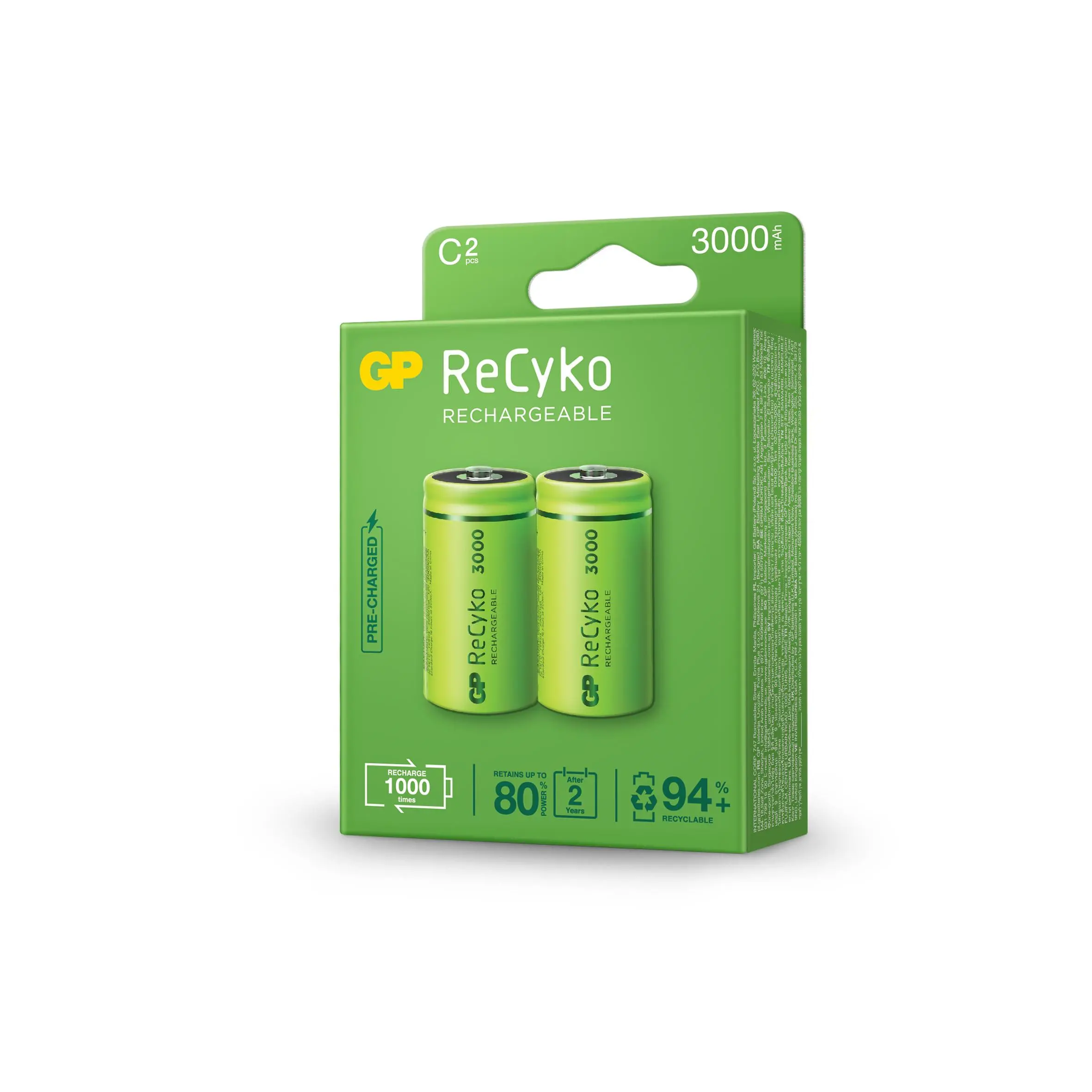 Акумулаторна Батерия ReCyko, Size C, LR14, 3000mAh, 1.2V - image 1