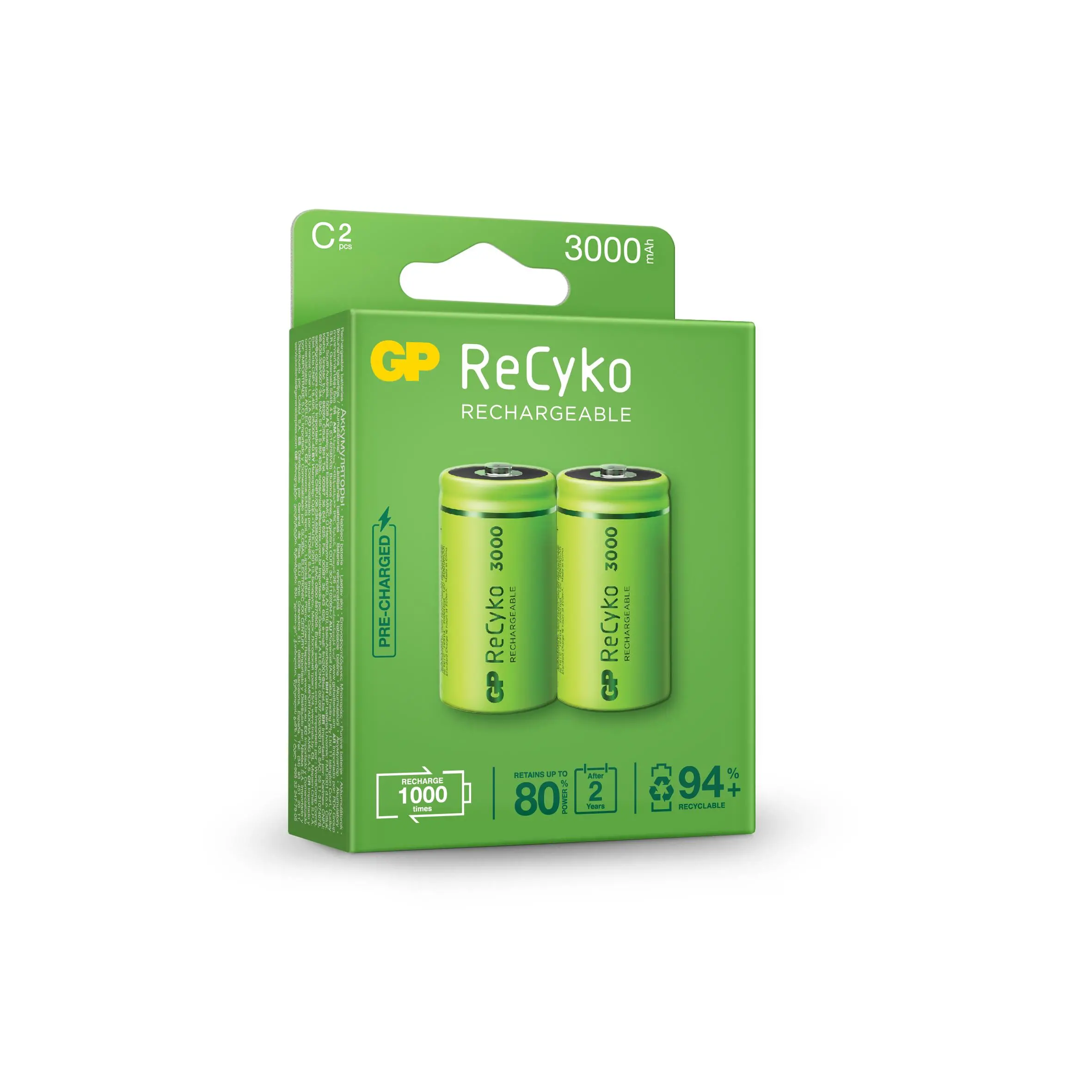 Επαναφορτιζόμενη μπαταρία ReCyko, Size C, LR14, 3000mAh, 1.2V - image 2