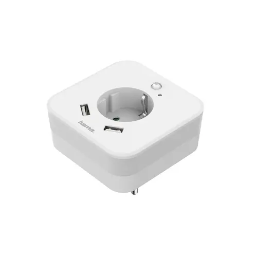 Нощна лампа  HAMA Night Light, 2 x USB, 2.4 A, Сензор за движение, Бял - image 2