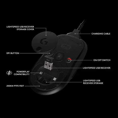 Геймърска мишка Logitech G Pro Shroud Edition, Wireless - image 5