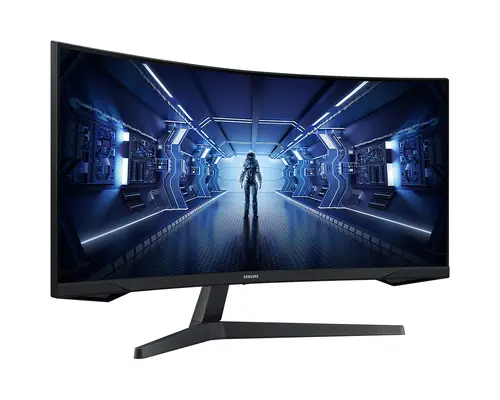 Монитор, Samsung LC34G55T, 34" CURVED VA, 1000R, 165 Hz, 1 ms MPRT, 21:9, 3440 x 1440, HDR10, 250 cd/m2, 2500:1 Contrast, Mega DCR, Eye Saver, Flicker Free, FreeSync Premium, Black Equalizer, Low Input Lag, DP 1.4, HDMI 2.0, Headphone, 178°/178°, Black - image 2
