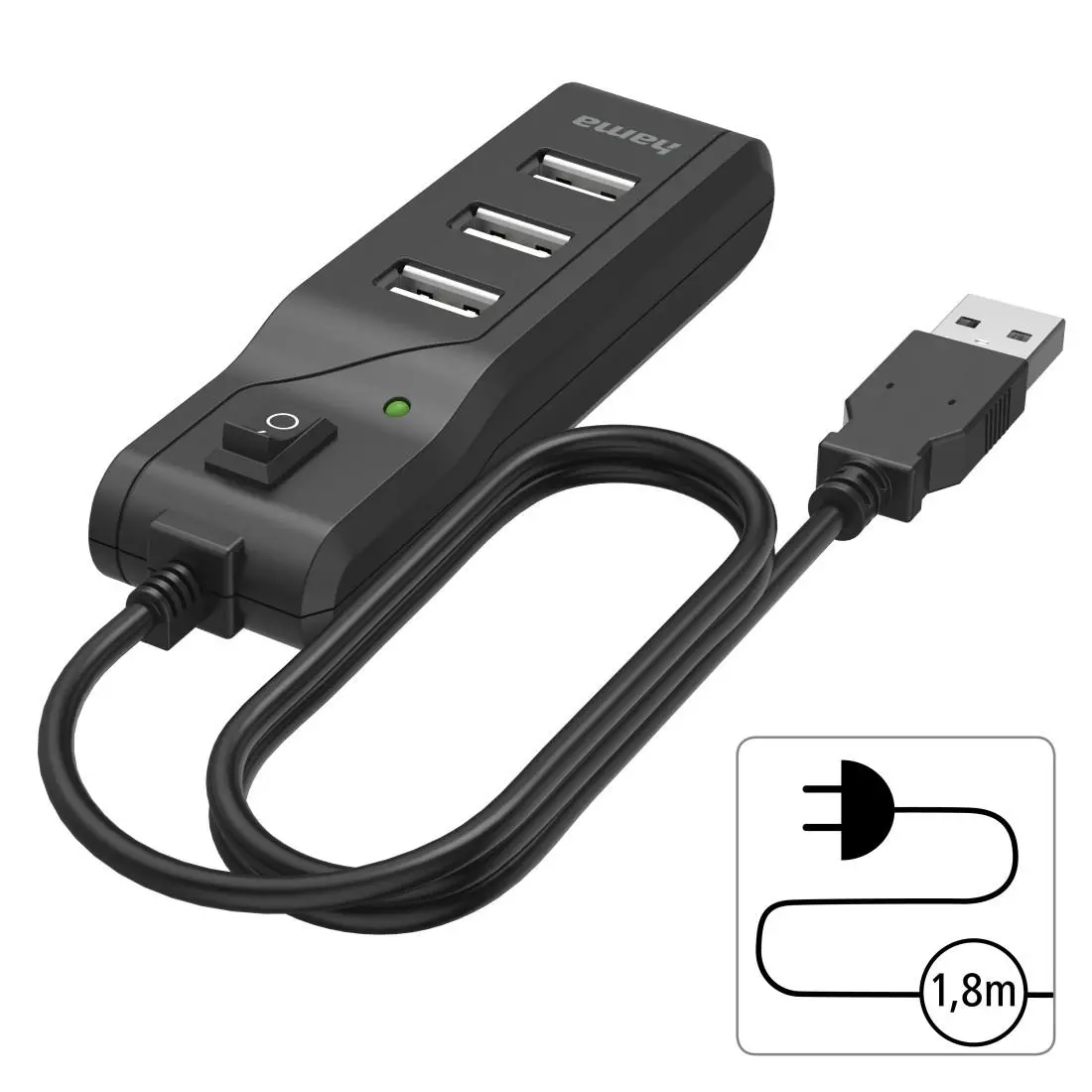 Hub USB, 4 porturi, HAMA-200118 - image 5