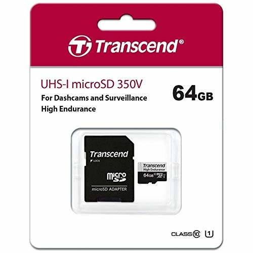 Памет, Transcend 64GB micro SD w/ adapter U1, High Endurance - image 1