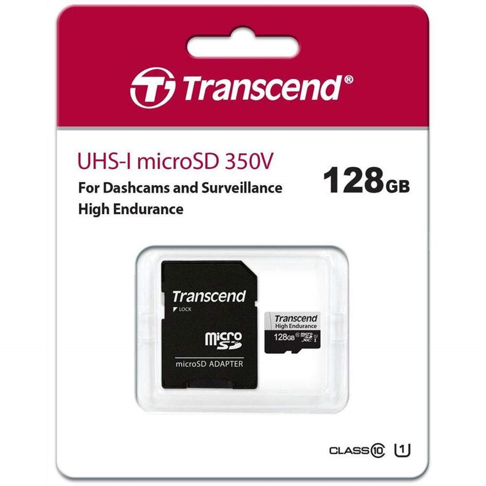 Памет, Transcend 128GB micro SD w/ adapter U1, High Endurance - image 1