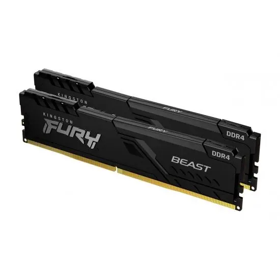 Памет Kingston FURY Beast Black 64GB(2x32GB) DDR4 3200MHz KF432C16BBK2/64 - image 1