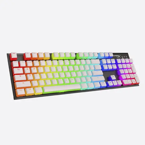 Капачки за механична клавиатура HyperX Pudding Double Shot PBT Keycap Set upgrade kit, Бели - image 5
