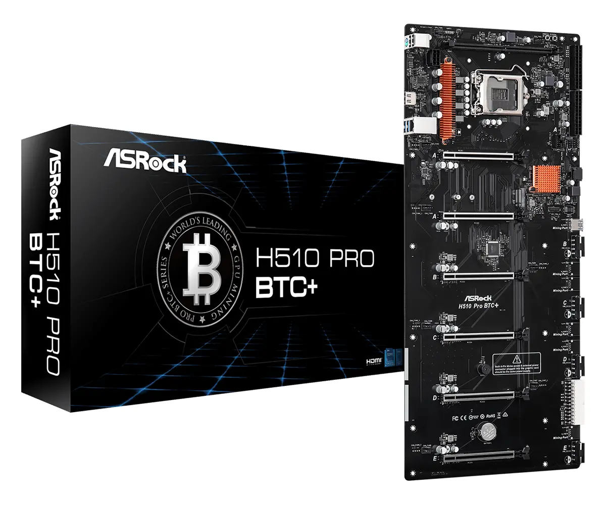 Дънна платка ASRock H510 Pro BTC+, LGA1200, 6 PCIe 3.0 x16, 1 Mining Port - image 7