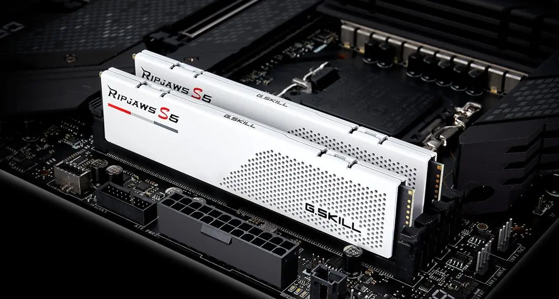 Памет G.SKILL Ripjaws S5 White, 32GB(2x16GB), DDR5, PC5-41600, 5200MHz, CL36, F5-5200J3636C16GX2-RS5W - image 3