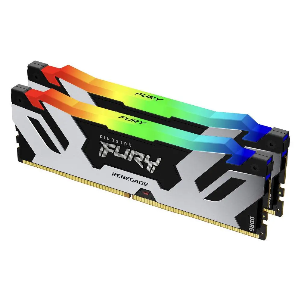 Памет Kingston Fury Renegade Silver RGB 32GB(2x16GB) DDR5 PC5-48000 6000MHz CL32 KF560C32RSK2-32 - image 1