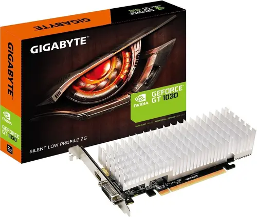 Видео карта GIGABYTE GeForce® GT 1030 2GB GDDR5 64 bit, Silent, Low Profile, DVI-D, HDMI