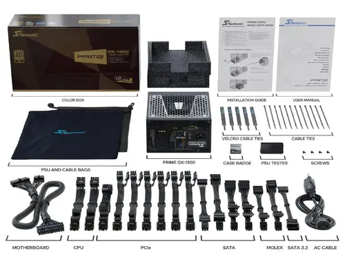 Захранващ блок Seasonic PRIME GX-1300, 1300W, 80+ GOLD - image 7