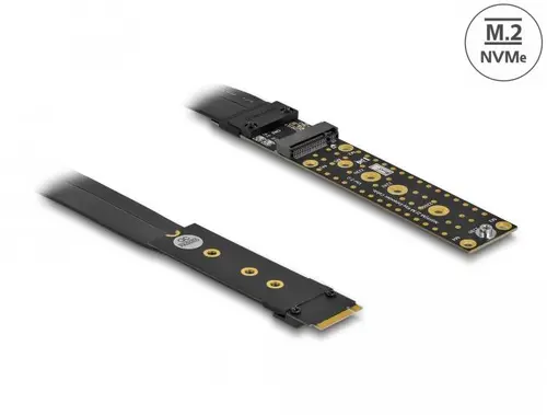 Карта Delock 64136, M.2 Key M Extension NVMe, Кабел 20 см. - image 1