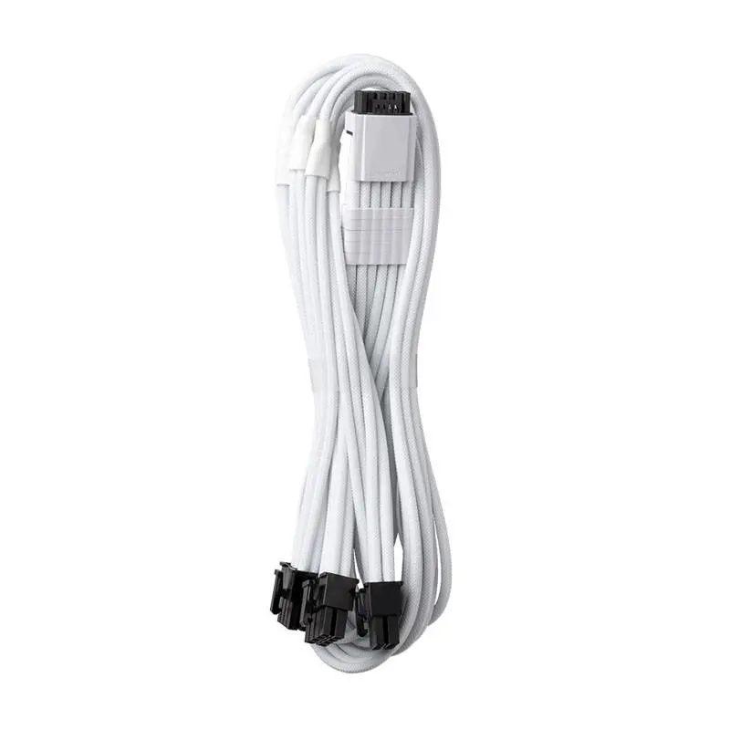 CableMod PRO ModMesh RT-Series 12VHPWR към 3x8Pin PCI-E кабел - 60cm за ASUS/Seasonic захранвания, White - image 1