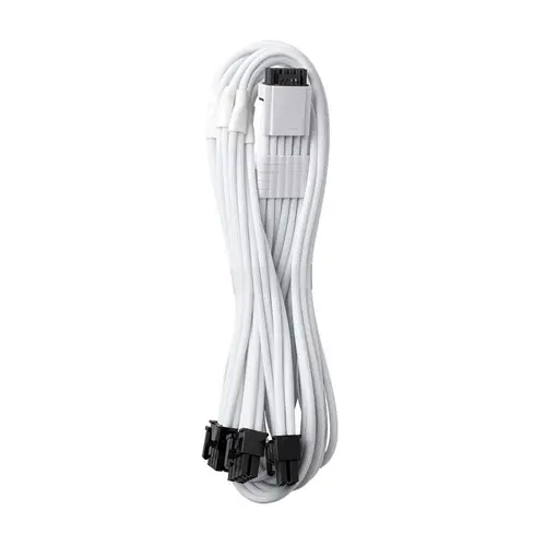 CableMod PRO ModMesh RT-Series 12VHPWR към 3x8Pin PCI-E кабел - 60cm за ASUS/Seasonic захранвания, White - image 1