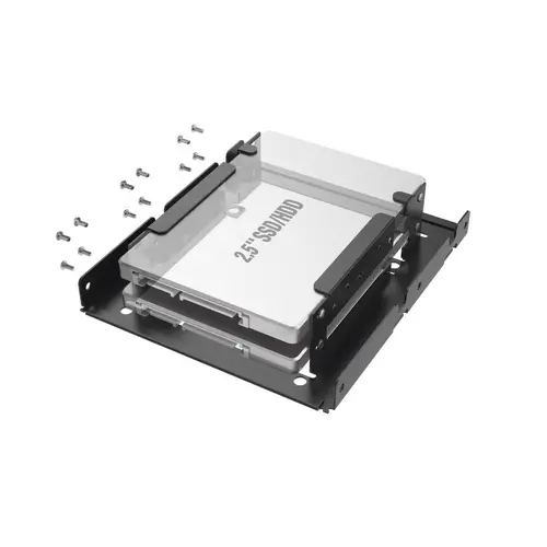 Рамка за твърд диск HAMA, 2 x 2.5" SSD и HDD в слот HDD 3.5", Черен - 2