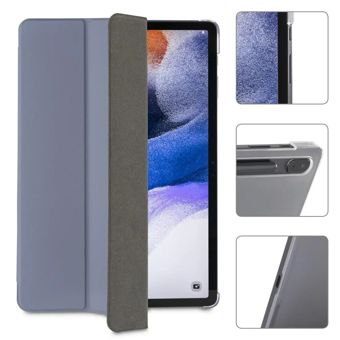 Husă pentru tabletă HAMA Fold Clear, Pentru Samsung Galaxy Tab S7 FE/S7+/S8+ 12.4", Loc pentru stylus (S-pen), 217136 - image 8